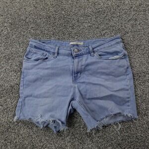 Levis Shorts Womens 31 Blue Denim Cut Off 711 Jean Jorts Mid Rise Stretch Flex